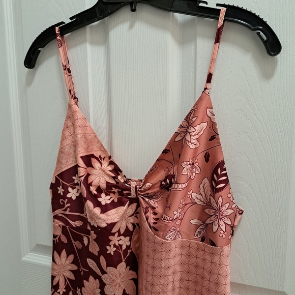 La Vie En Rose Lingerie Satin Slip Dress Pink Size Medium Chemise Nightie - Picture 8 of 12